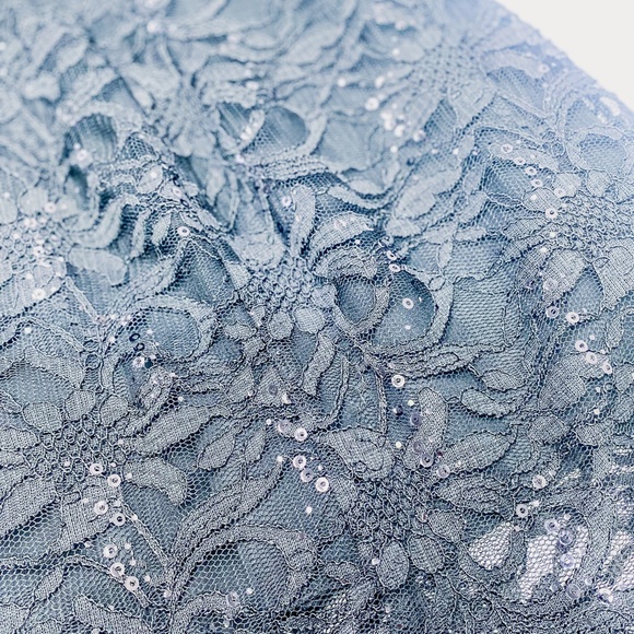 Stunning Women's Bodycon Lace Black Dress Sexy New Years Eve Sequin Gown - Picture 15 of 15